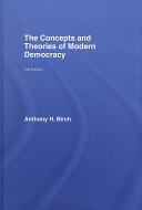 The concepts and theories of modern democracy /