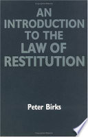 An introduction to the law of restitution /