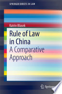 Rule of law in China : a comparative approach /