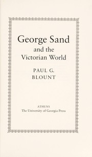 George Sand and the Victorian world /