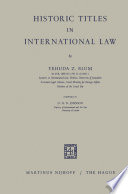 Historic Titles in International Law /