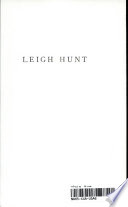 Leigh Hunt ; a biography /