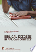 Biblical Exegesis in African Context.