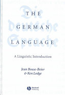 The German language : a linguistic introduction /