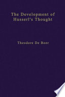 The development of Husserl's thought /