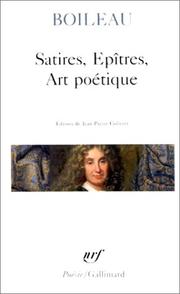 Satires, Épîtres, Art poétique /