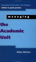 Managing the academic unit /