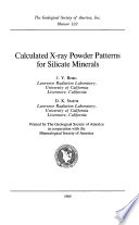 Calculated x-ray powder patterns for silicate minerals /