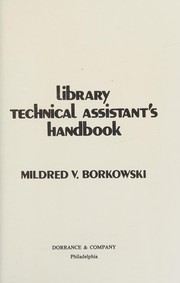 Library technical assistant's handbook /