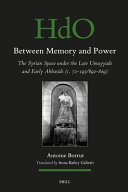 Between memory and power : the Syrian space under the late Umayyads and early Abbasids (c. 72-193/692-809) /