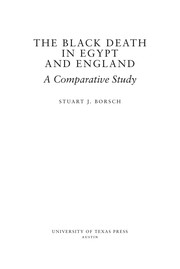 The Black Death in Egypt and England : a comparative study /