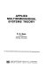 Applied multidimensional systems theory /