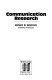Communication research /