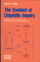 The conduct of linguistic inquiry : a systematic introduction to the methodology of generative grammar /