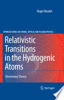 Relativistic transitions in the hydrogenic atoms : elementary theory /