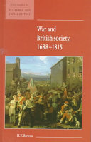 War and British society, 1688-1815 /