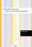 Philosophical variations : music as 'philosophical language' /