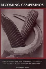 Becoming campesinos : politics, identity, and agrarian struggle in postrevolutionary Michoacán, 1920-1935 /