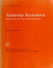 Scholarship reconsidered : priorities of the professoriate /
