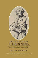 The rise of the common player : a study of actor and society in Shakespeare's England /