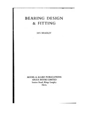 Bearing design & fitting /
