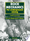 Rock mechanics : for underground mining /