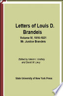 Letters of Louis D. Brandeis /