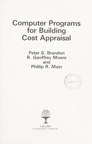 Computer programs for building cost appraisal /
