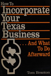 How to incorporate your Texas business /