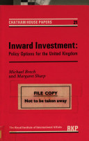 Inward investment : policy options for the United Kingdom /