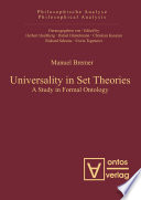 Universality in set theories : a study in formal ontology /