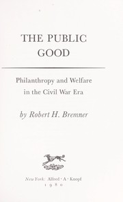 The public good : philanthropy and welfare in the Civil War era /