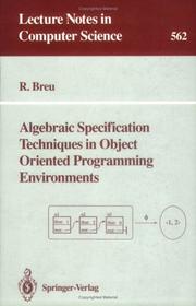 Algebraic specification techniques in object oriented programming environments /