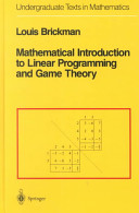 Mathematical introduction to linear programming and game theory /