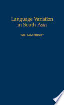 Language variation in South Asia /