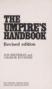 The umpire's handbook /