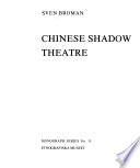 Chinese shadow theatre = Pei-ching ying hsi /