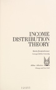 Income distribution theory.