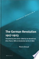 The German Revolution, 1917-1923 /