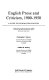 English prose and criticism, 1900-1950 : a guide to information sources /
