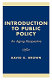 Introduction to public policy : an aging perspective /