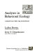 Analyses in behavioral ecology : a manual for lab and field /