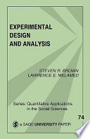 Experimental design and analysis /