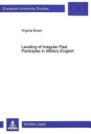 Leveling of irregular past participles in military English /