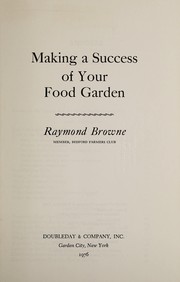 Making a success of your food garden /