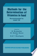Methods for the Determination of Vitamins in Food : Recommended by COST 91 /