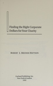 Finding the right corporate dollars for your charity /