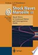 Shock Waves @ Marseille III : Shock Waves in Condensed Matter and Heterogeneous Media /
