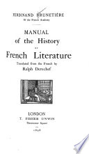 Manual of the history of French literature /