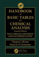 CRC handbook of basic tables for chemical analysis : data-driven methods and interpretation /